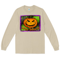 Mushroom Happy Halloween Pumpkin Long Sleeve Tee - Jasminsmagicworld