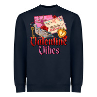 Navy valentine vibes Heavyweight Sweatshirt - AdoDesignShop