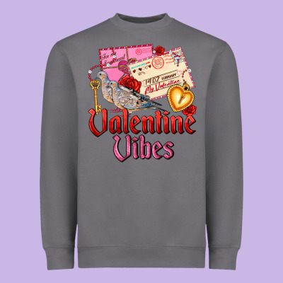 Valentine Vibes Heavyweight Sweatshirt Designed By Adodesignshop