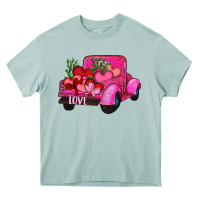 Valentine's Day Heart Cactus Truck Heavy Core Tee | Teevron