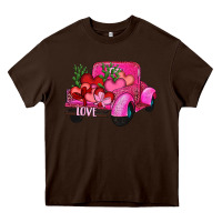 Chocolate Brown valentine's day heart cactus truck Heavy Core Tee - RanaPortraitStore