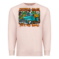 Pale Pink country roads take me home old western truck Premium Sweatshirt - Jasminsmagicworld