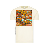 Vintage Arctic fall school bus seamless pattern Vintage Tee - BundleAndBundleShop