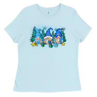 Baby Blue snowman gnome Ladies Tee - Zillion Design Studio