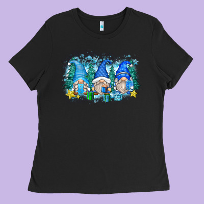 Snowman Gnome Ladies Tee Designed By Zillion Design Studio