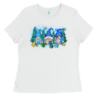 White snowman gnome Ladies Tee - Zillion Design Studio