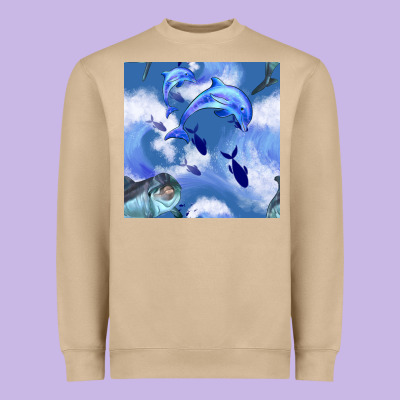 Dolphins Heavyweight Sweatshirt Designed By Bundleandbundleshop