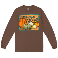 Chestnut It's Fall y'all pumpkins halloween and sunflowers Long Sleeve Tee - Jasminsmagicworld