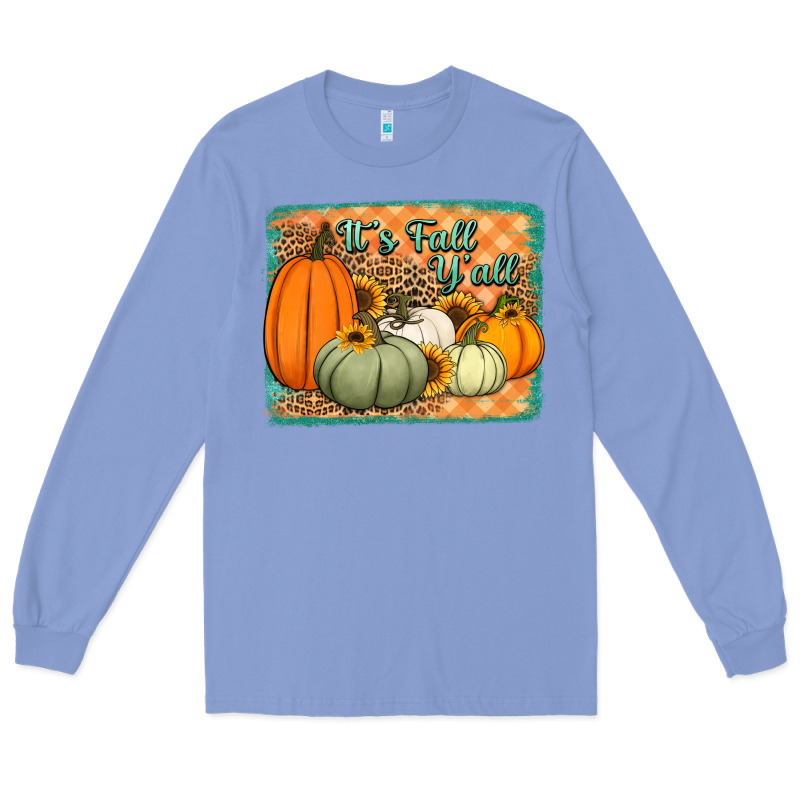 It's Fall Y'all Pumpkins Halloween And Sunflowers Long Sleeve Tee by Jasminsmagicworld | Teevron