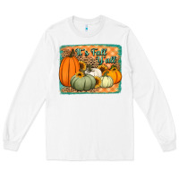 White It's Fall y'all pumpkins halloween and sunflowers Long Sleeve Tee - Jasminsmagicworld