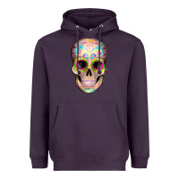 Plum Mexican Skull Heavyweight Hoodie - Artiststas