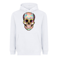 White Mexican Skull Heavyweight Hoodie - Artiststas