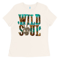 Bone wild soul with skeleton hand Ladies Tee - texasbilliewilder