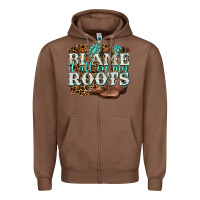 Chestnut blame it all on my roots Zipper Hoodie - NancyCooperArtShop