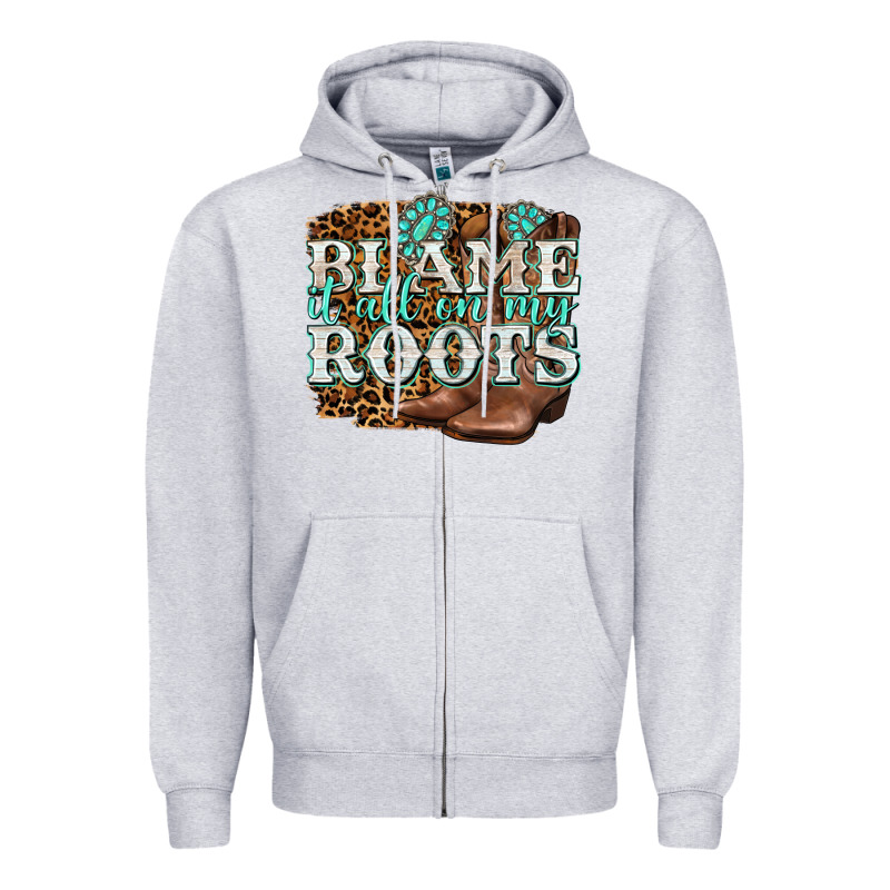 Blame It All On My Roots Zipper Hoodie by NancyCooperArtShop | Teevron