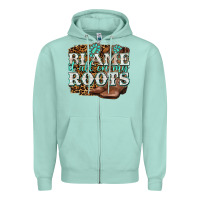 Seafoam blame it all on my roots Zipper Hoodie - NancyCooperArtShop
