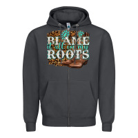 Smoke blame it all on my roots Zipper Hoodie - NancyCooperArtShop