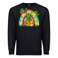 Black pineapple rainbow Premium Sweatshirt - BarkalooDesign