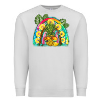 Dove Grey pineapple rainbow Premium Sweatshirt - BarkalooDesign