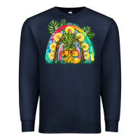 Navy pineapple rainbow Premium Sweatshirt - BarkalooDesign