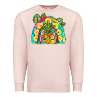 Pale Pink pineapple rainbow Premium Sweatshirt - BarkalooDesign