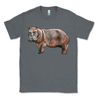 Charcoal Heather hippopotamus Classic Tee - LillyAllenDesigns