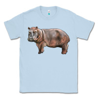 Dusty Blue hippopotamus Classic Tee - LillyAllenDesigns