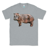 Heather Grey hippopotamus Classic Tee - LillyAllenDesigns