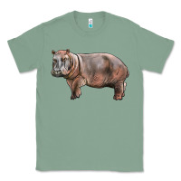 Sage hippopotamus Classic Tee - LillyAllenDesigns