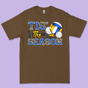 Tis' The Season Volleyball Premium Tee Designed By Zillion Design Studio