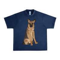 Navy german shepherd Urban Heavy Tee - JahusDesignShop