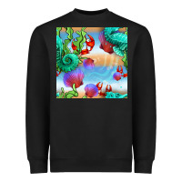 Black seahorse and beach Heavyweight Sweatshirt - BundleAndBundleShop
