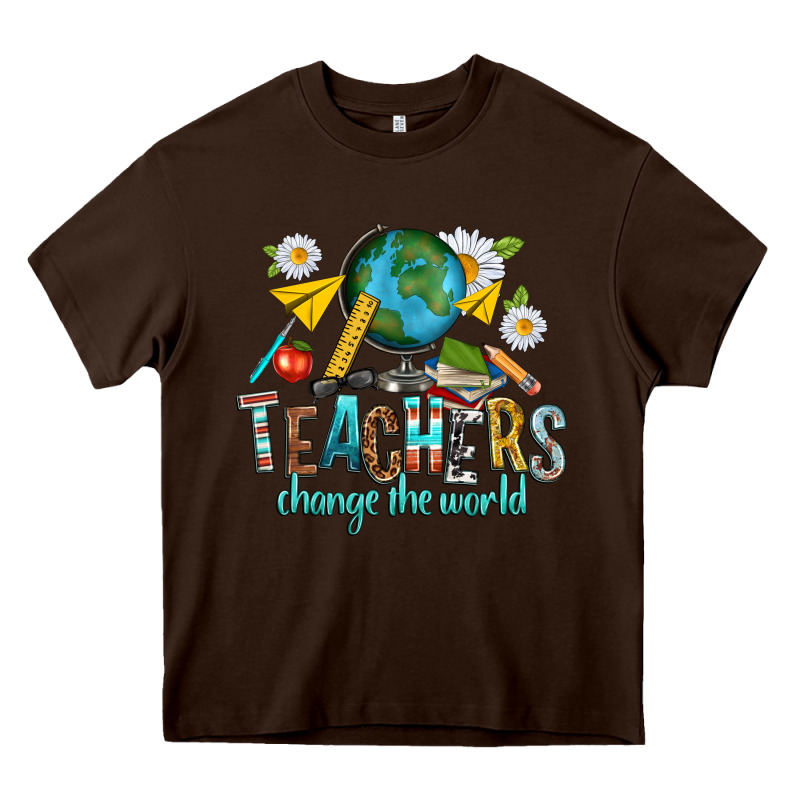 Teachers Change The World Heavy Core Tee by texasbilliewilder | Teevron
