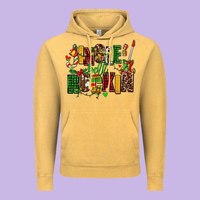 Jingle Bell Rockin Vintage Hoodie Designed By Adodesignshop