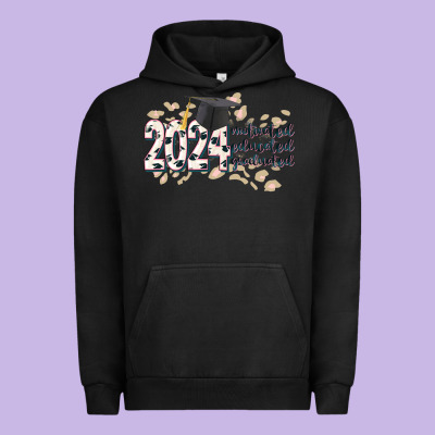 2024 Motivated Educated Graduated Urban Hoodie Designed By Cowgirlartshop