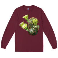 Burgundy nylon hedgehog cactus Long Sleeve Tee - LillyAllenDesigns