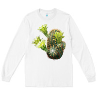 White nylon hedgehog cactus Long Sleeve Tee - LillyAllenDesigns