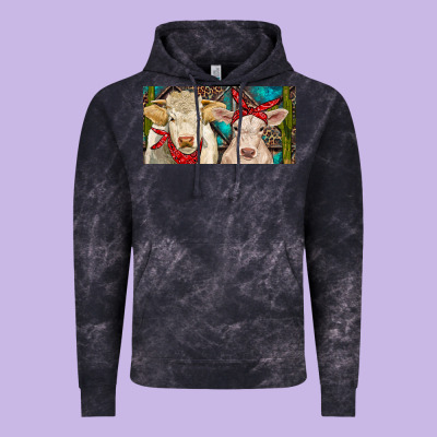 Charolais Bull And Calf Vintage Hoodie Designed By Ranaportraitstore