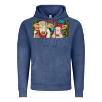 Vintage Denim Charolais bull and calf Vintage Hoodie - RanaPortraitStore