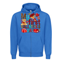 True Royal my first valentines day Zipper Hoodie - NancyCooperArtShop