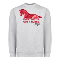 Heather Grey Everybody's Got A Horse Neigh Heavyweight Sweatshirt - Bettercallsaul