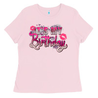Bubblegum Pink pink it's my birthday Ladies Tee - Zillion Design Studio