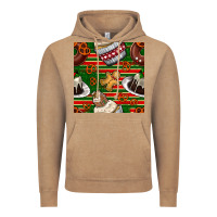 Vintage Coffee christmas cake seamless pattern Vintage Hoodie - BundleAndBundleShop