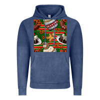 Vintage Denim christmas cake seamless pattern Vintage Hoodie - BundleAndBundleShop