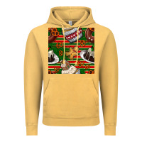 Vintage Mustard christmas cake seamless pattern Vintage Hoodie - BundleAndBundleShop