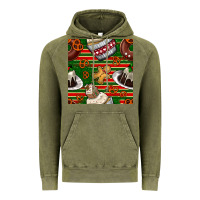 Vintage Olive christmas cake seamless pattern Vintage Hoodie - BundleAndBundleShop
