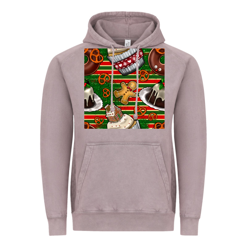 Christmas Cake Seamless Pattern Vintage Hoodie by BundleAndBundleShop | Teevron