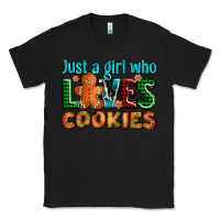 Black just a girl who loves cookies Classic Tee - AdoDesignShop