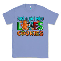 Colony Blue just a girl who loves cookies Classic Tee - AdoDesignShop