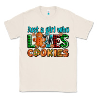 Natural just a girl who loves cookies Classic Tee - AdoDesignShop